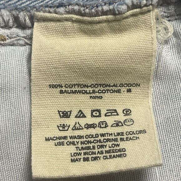 We‎ The Free by Free People Denim Skirt Size 26 Blue Distressed Raw Hem Boho - Picture 4 of 6